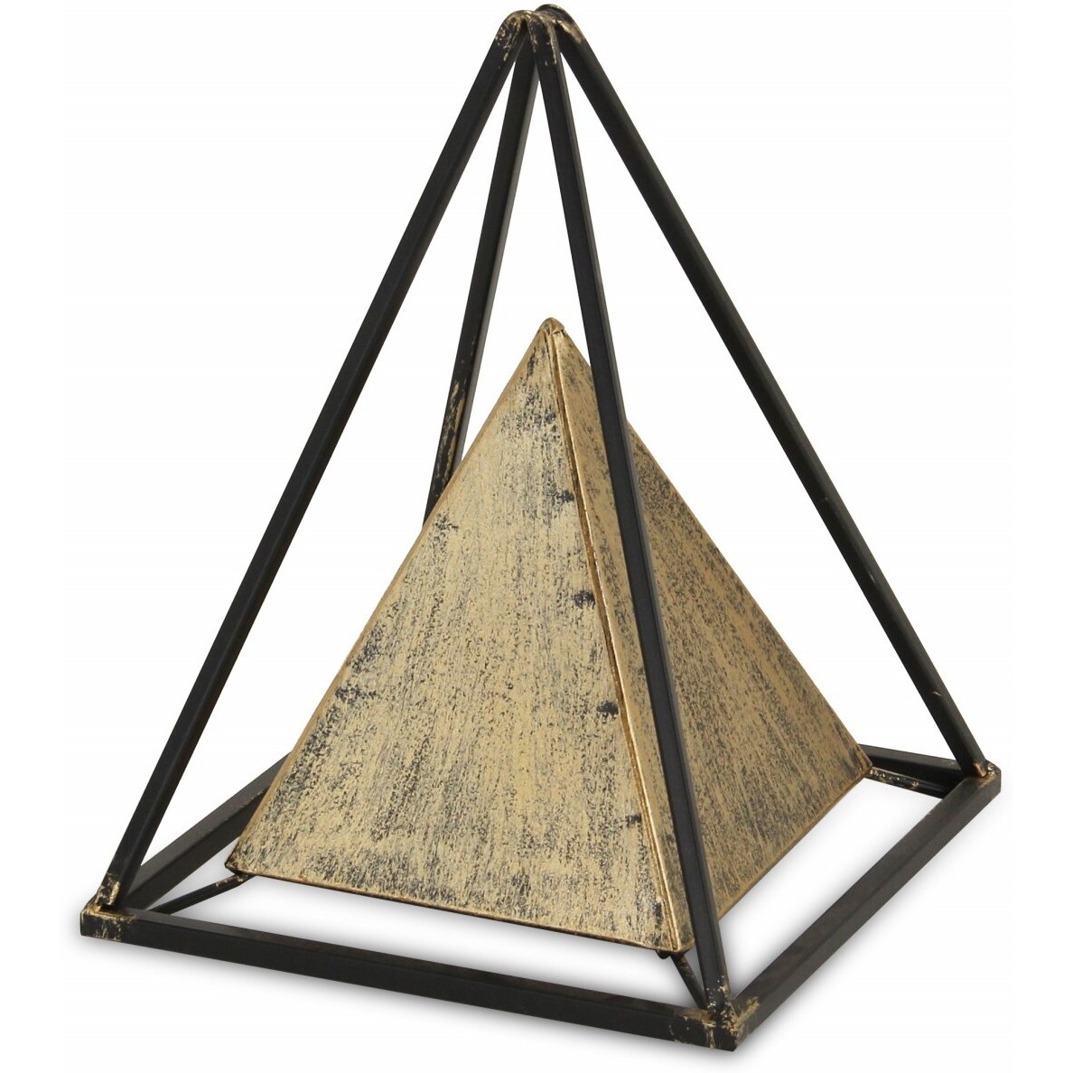 Metal Triangular Decorative Sculpture
