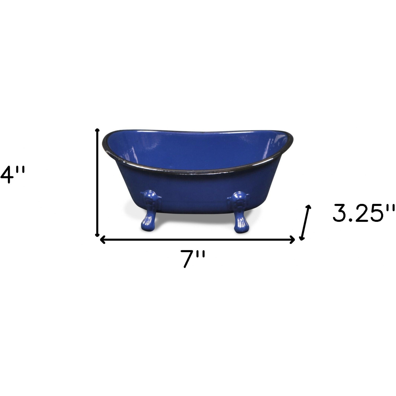 Petite Royal Blue Bathtub Decorative Sculpture