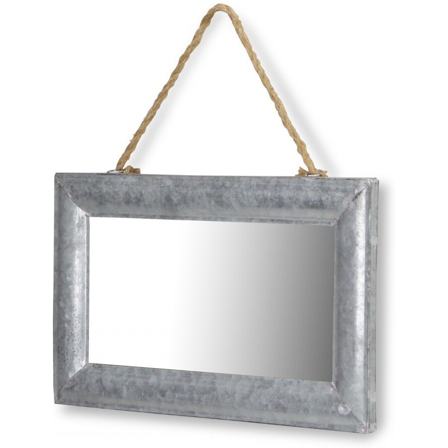 Galvanized Metal Hanging Mirror