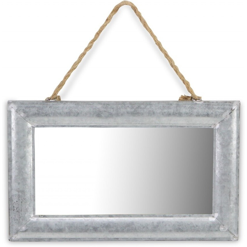 Galvanized Metal Hanging Mirror