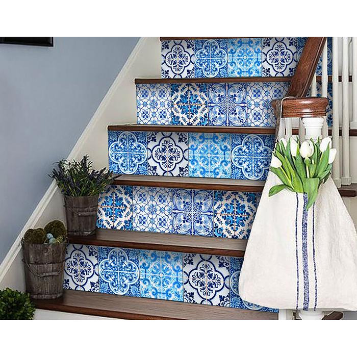 4"" X 4"" Azul Gianna Peel And Stick Tiles