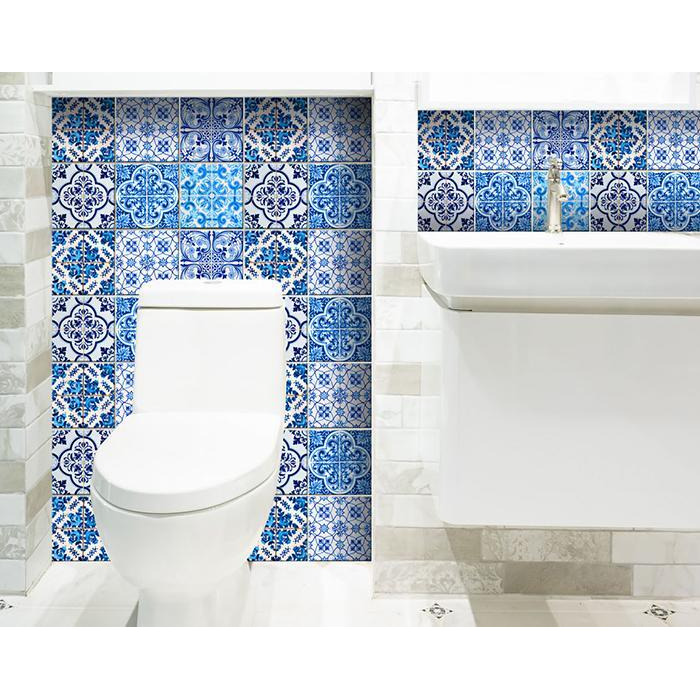 4"" X 4"" Azul Gianna Peel And Stick Tiles