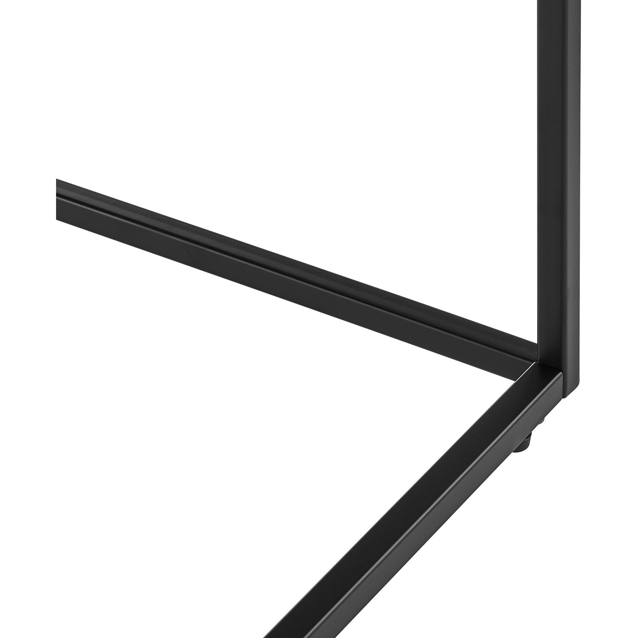 Modern Black Gloss And Matte Black Cube Side Table