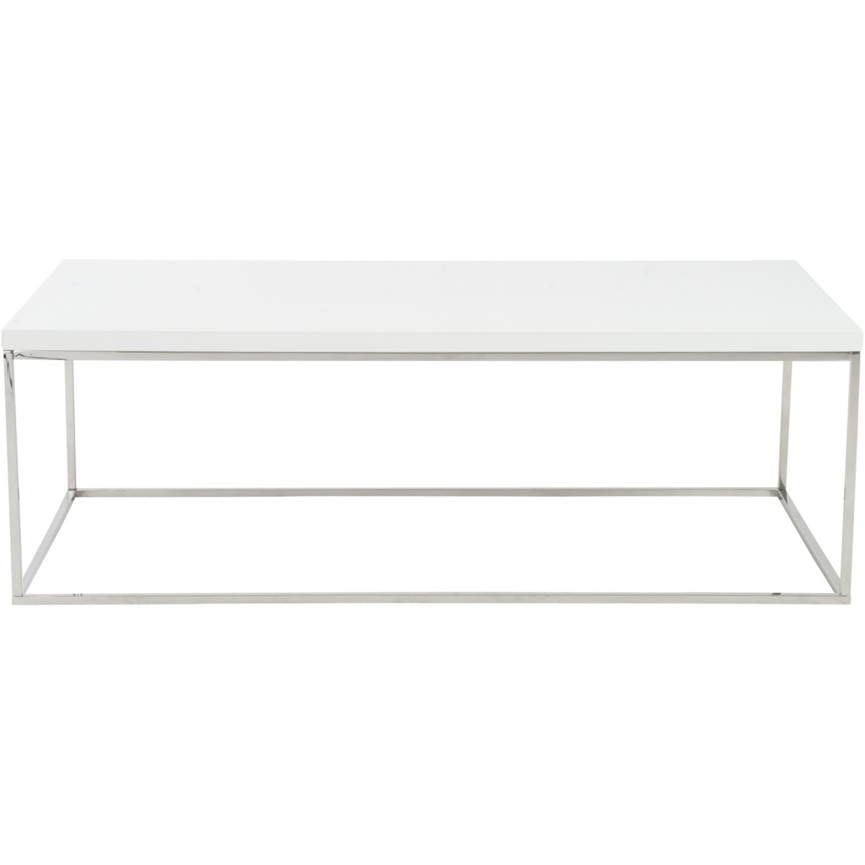 White And Chrome High Gloss Coffee Table