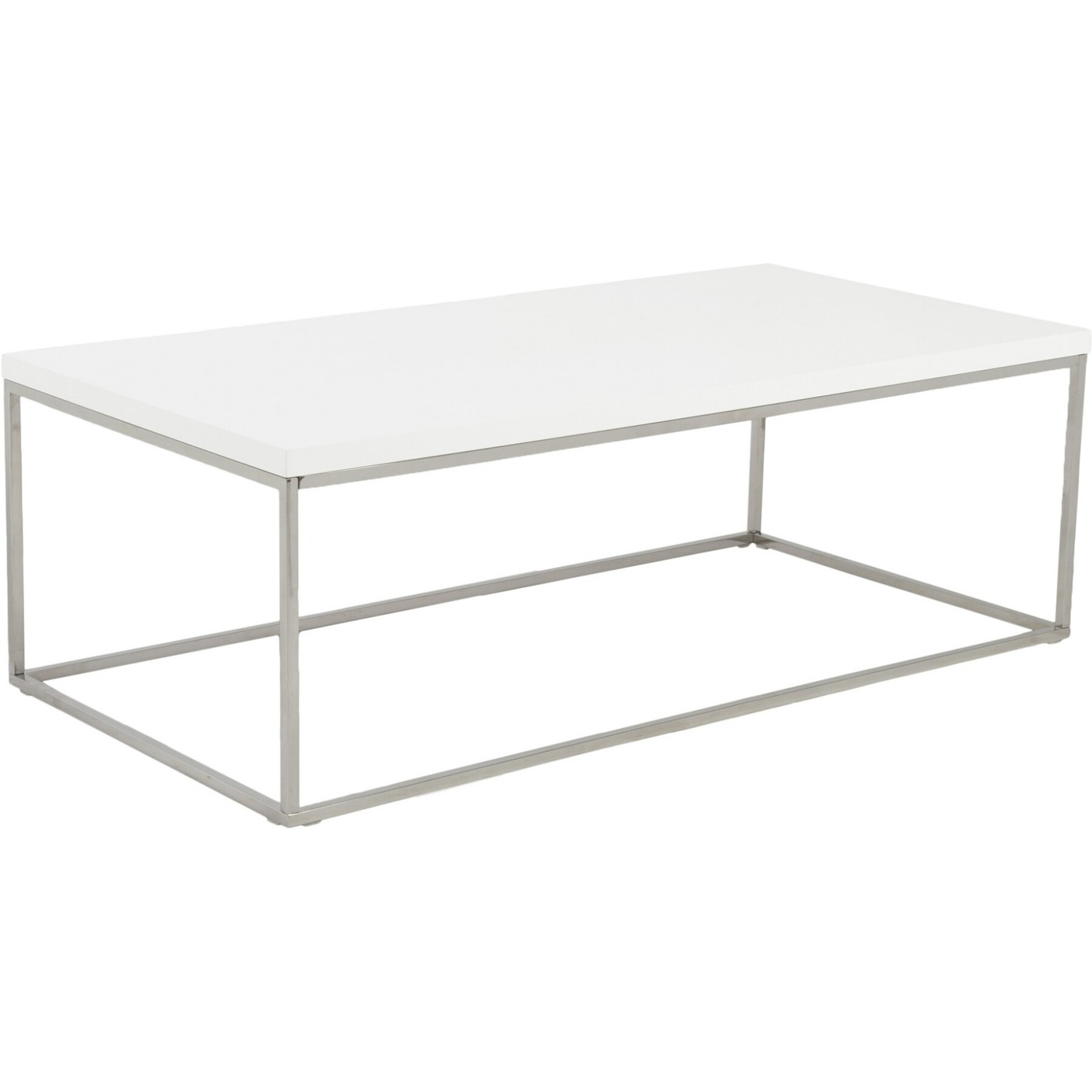 White And Chrome High Gloss Coffee Table