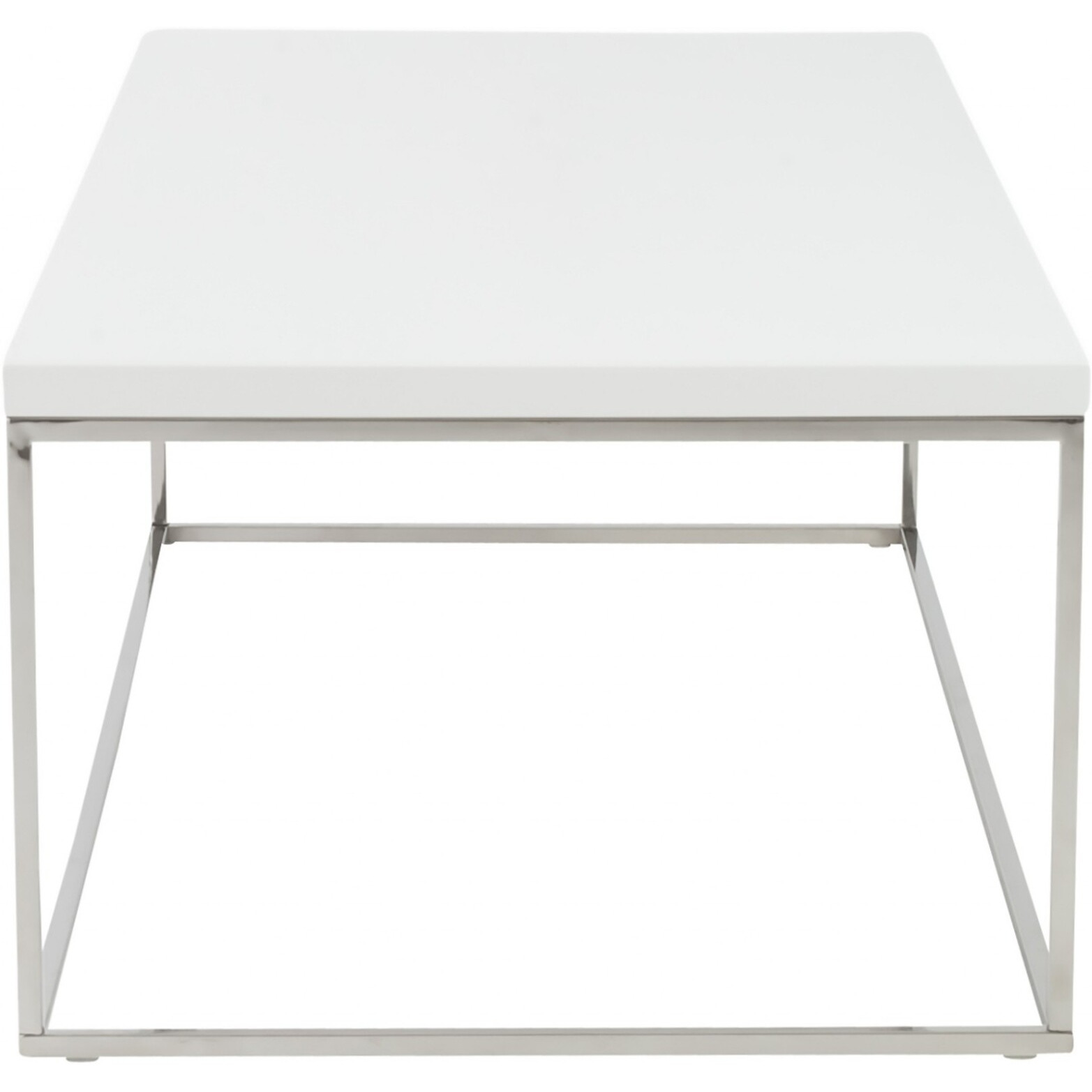 White And Chrome High Gloss Coffee Table