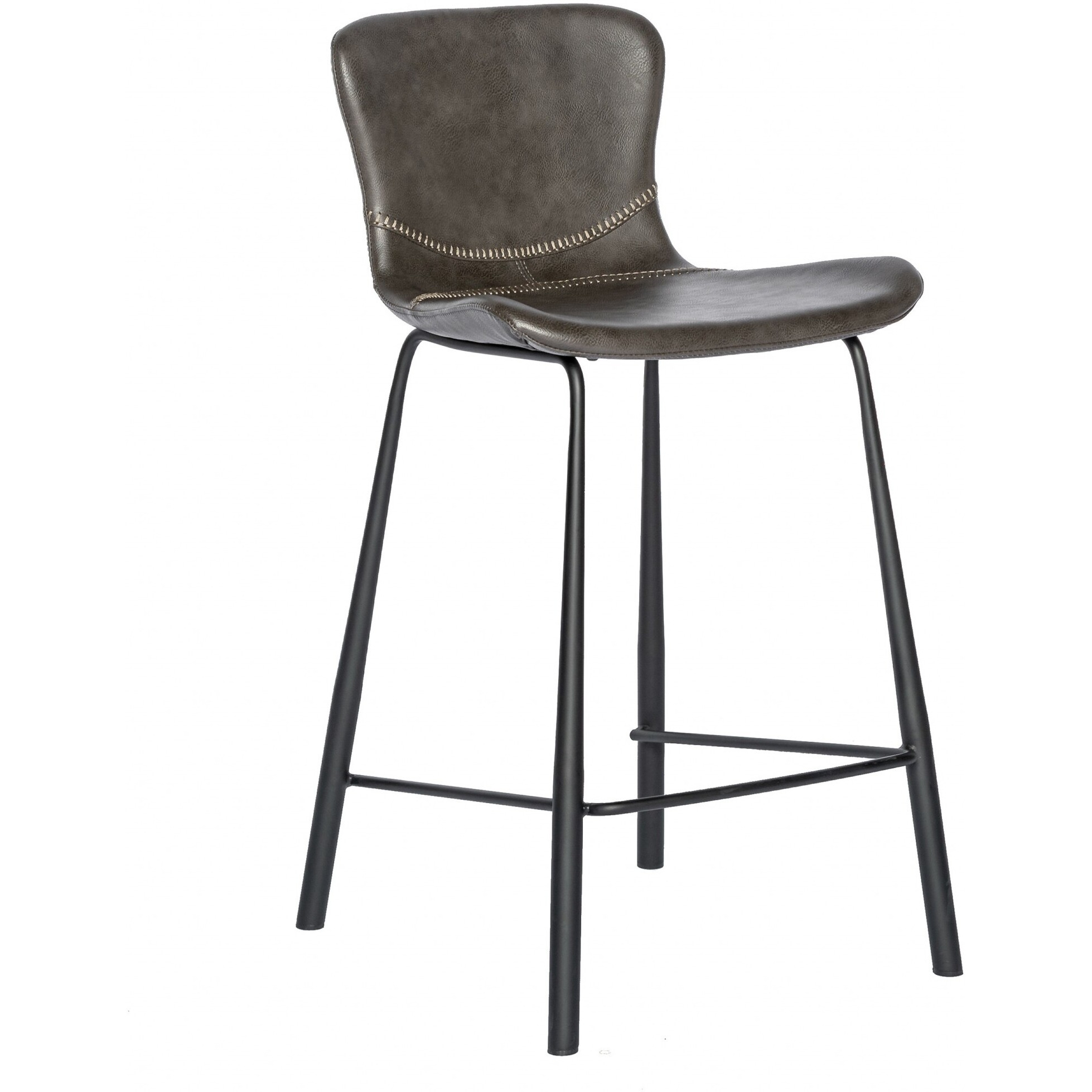 Set Of Two Charcoal Counter Stools