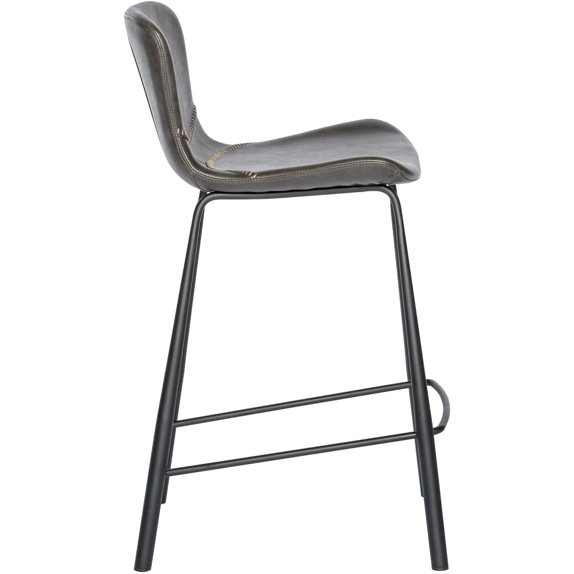 Set Of Two Charcoal Counter Stools