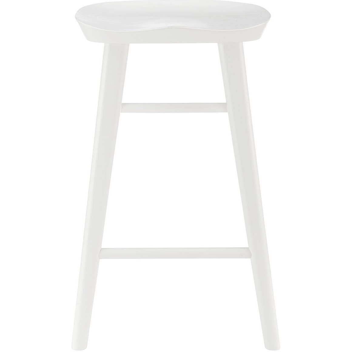 26"" White Solid Wood Counter Stool