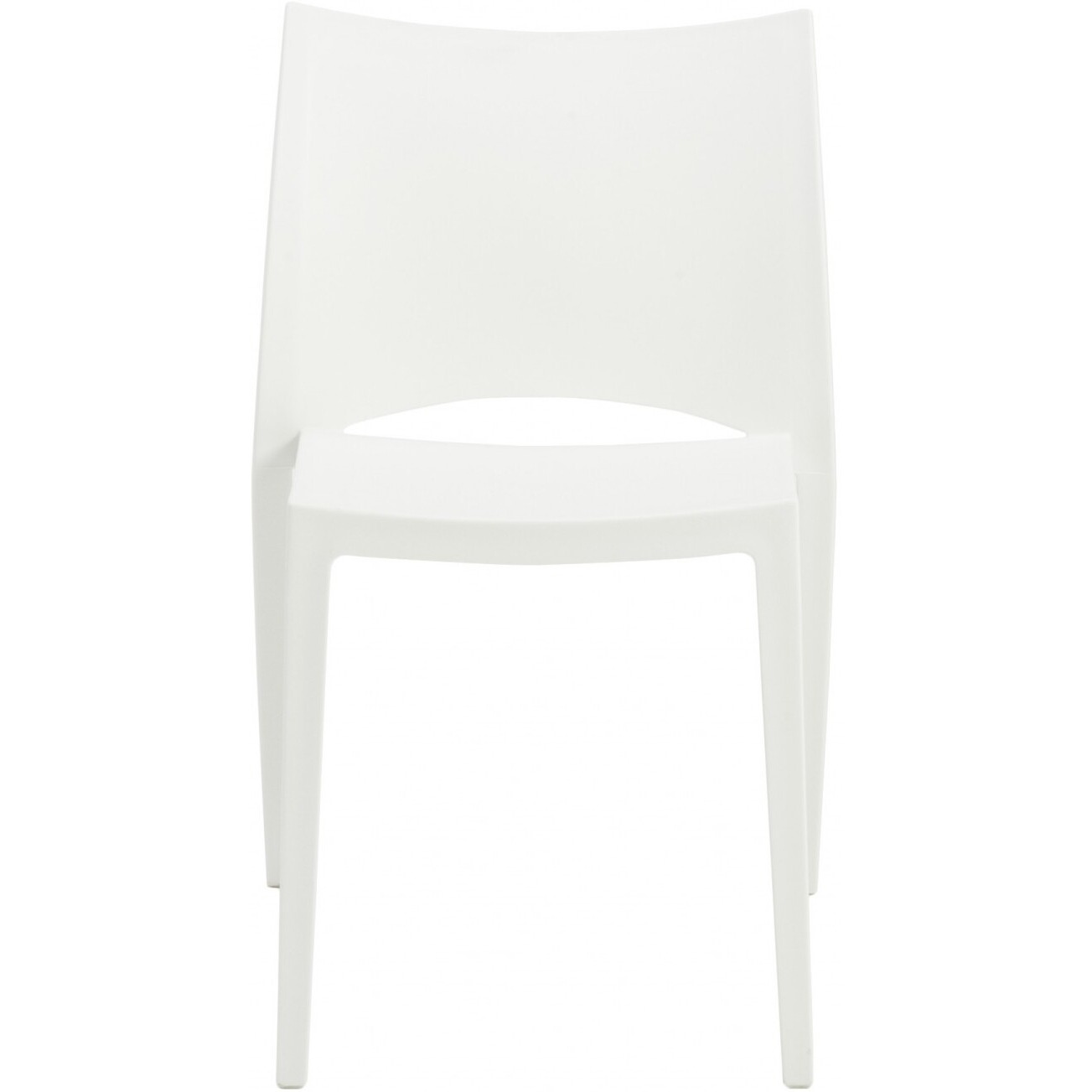 Set Of Two White Stacking Indoor Or Outdoor Chairs