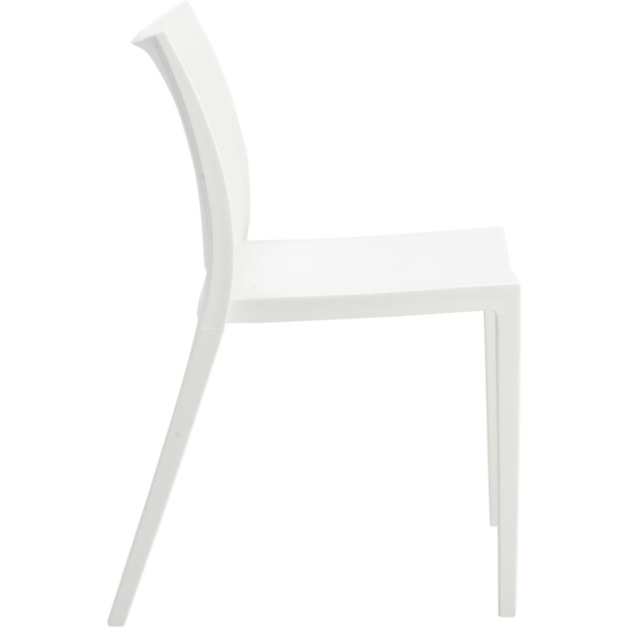 Set Of Two White Stacking Indoor Or Outdoor Chairs
