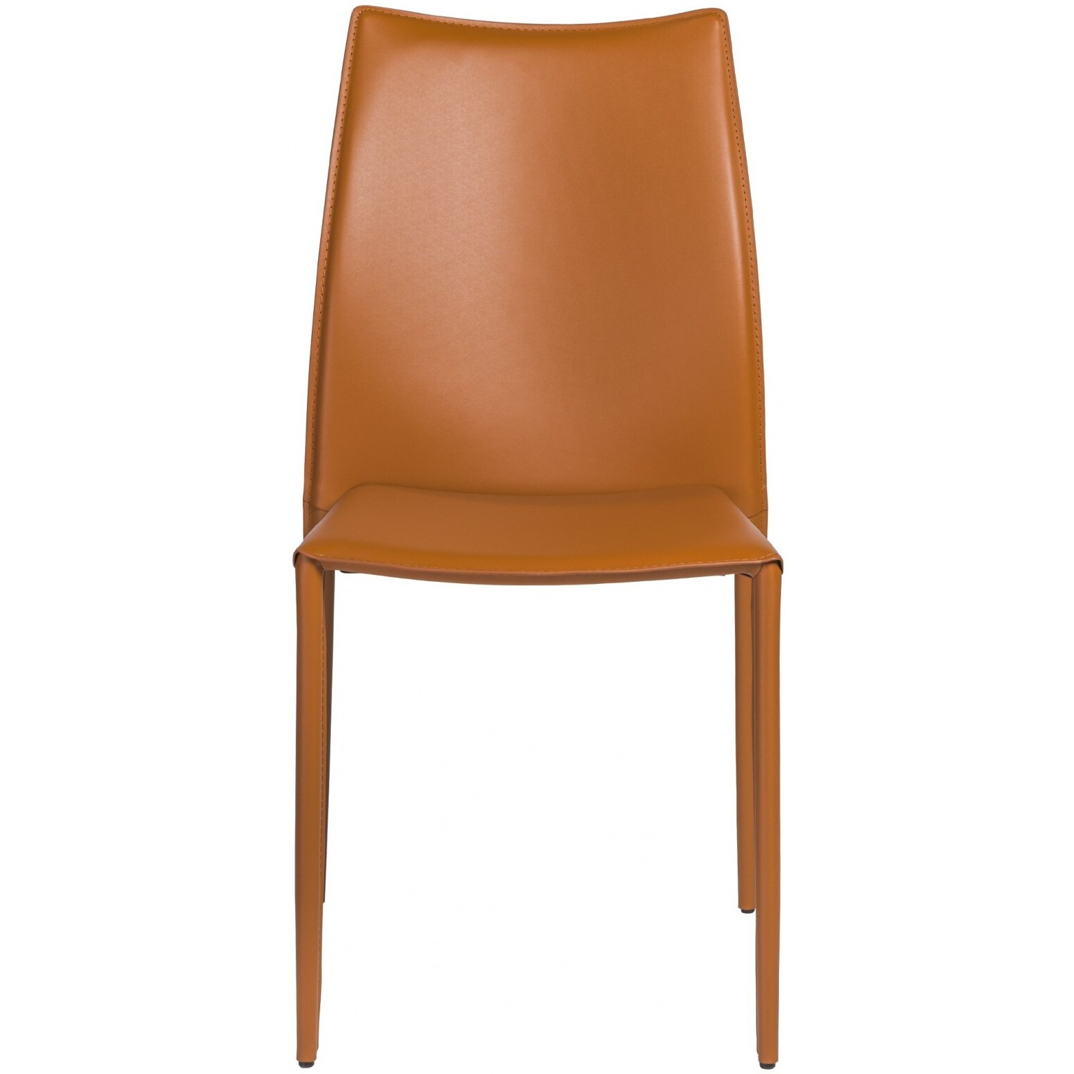 Set Of Two Premium All Terra Cotta Stacking Dining Chairs