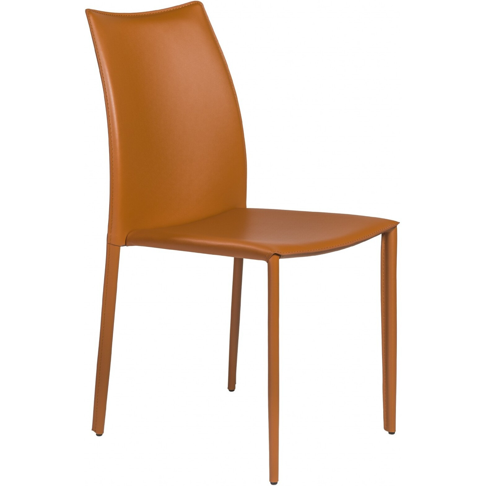 Set Of Two Premium All Terra Cotta Stacking Dining Chairs
