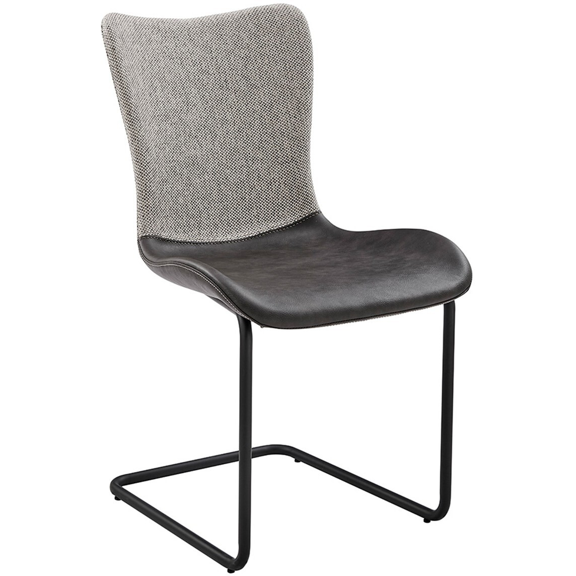 Set Of Two Gray Metro Mix Cantilever Dining Chairs