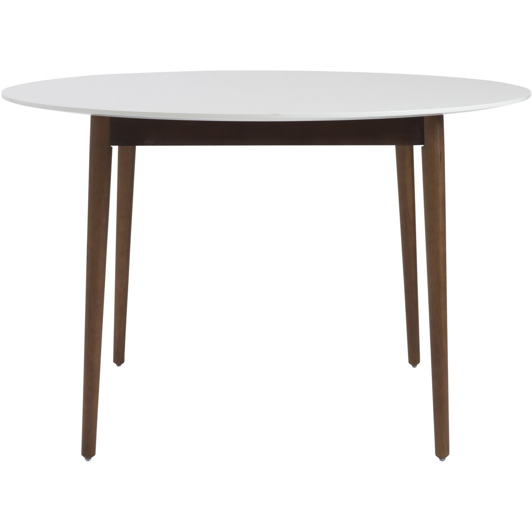 Round White And Brown Wooden Table