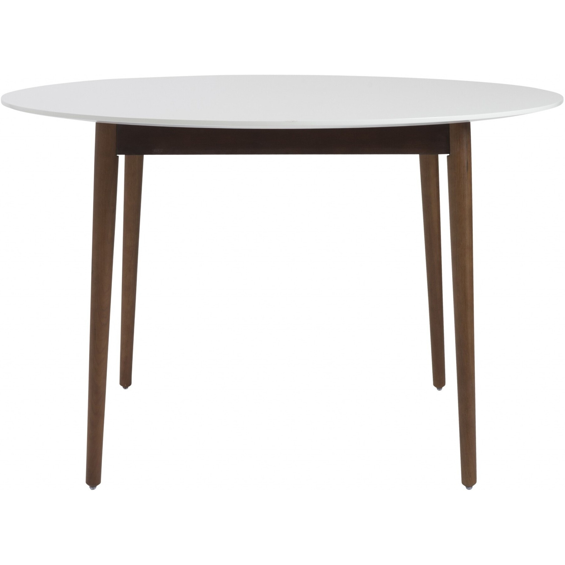 Round White And Brown Wooden Table