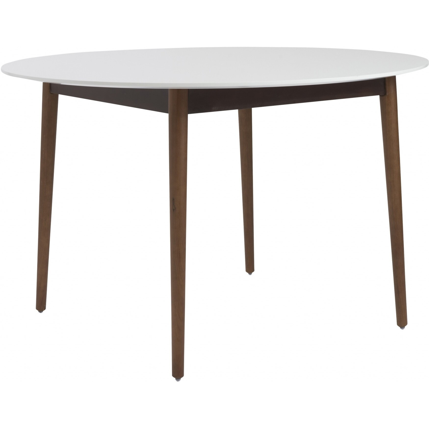 Round White And Brown Wooden Table