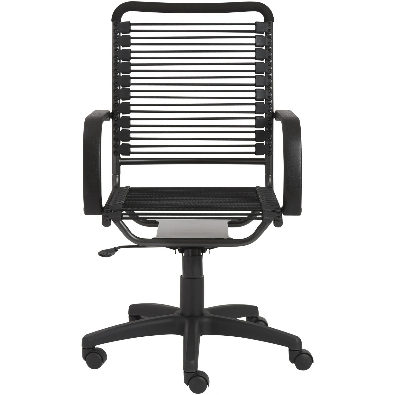 43"" All Black Round Bungee Cord High Back Office Chair