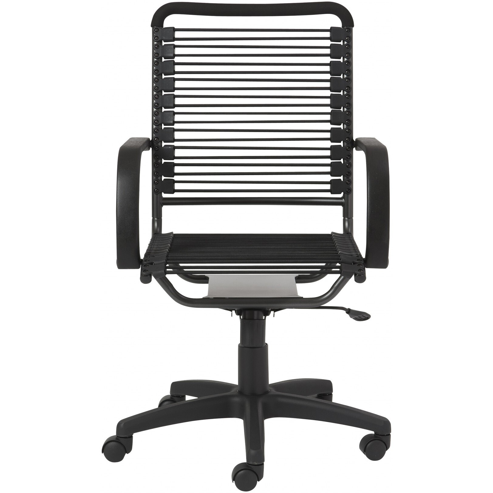 43"" All Black Round Bungee Cord High Back Office Chair