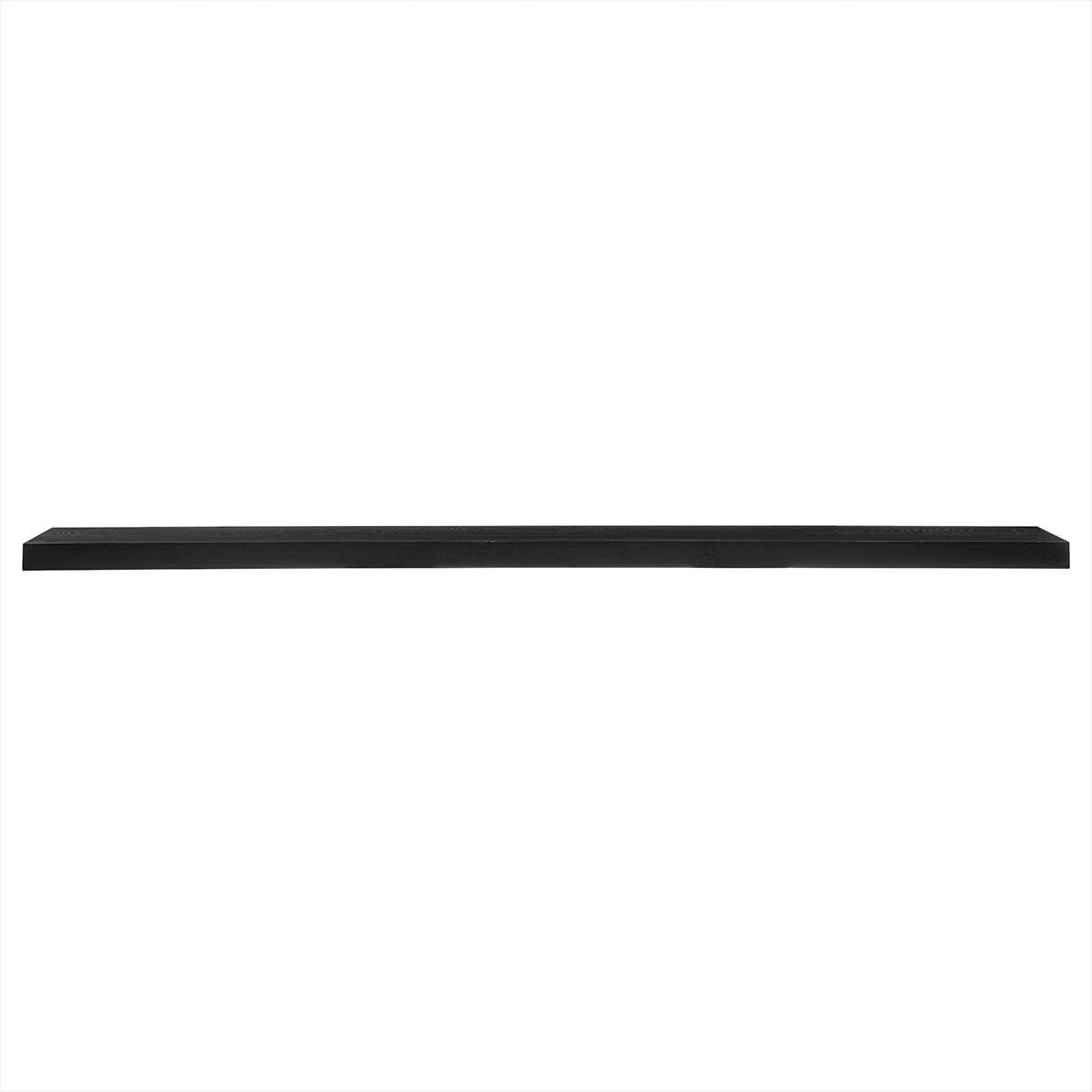 75"" Black Wooden Floating Shelf