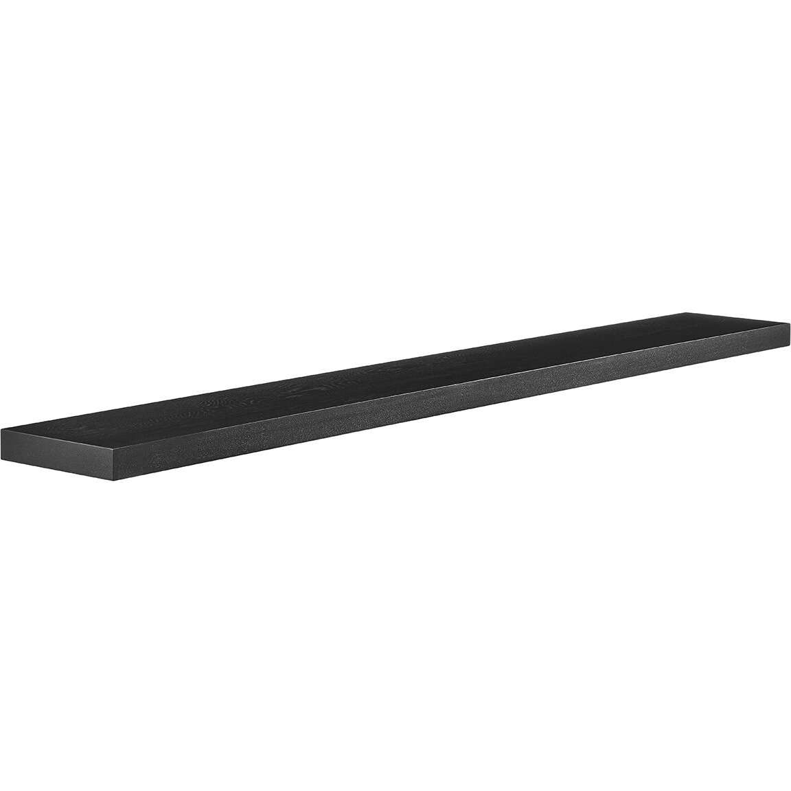 75"" Black Wooden Floating Shelf