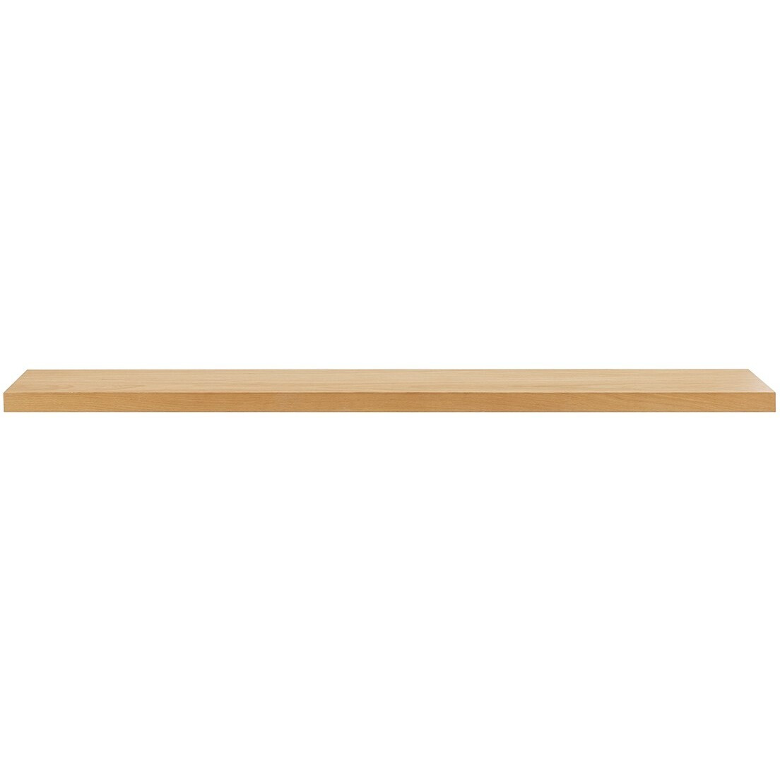 75"" Natural Light Brown Wooden Floating Shelf
