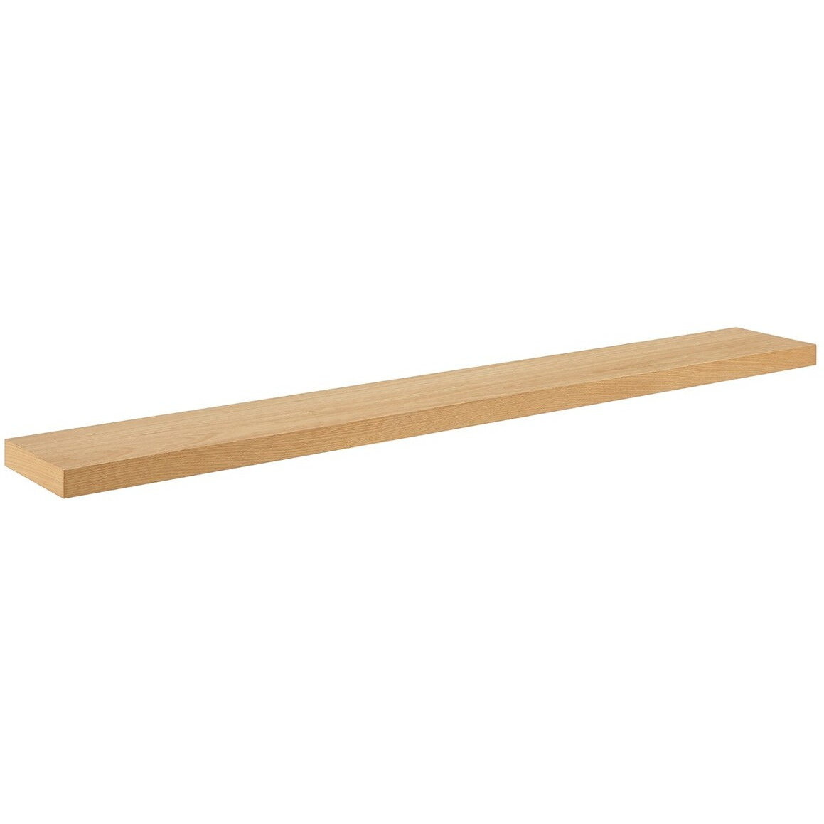 75"" Natural Light Brown Wooden Floating Shelf