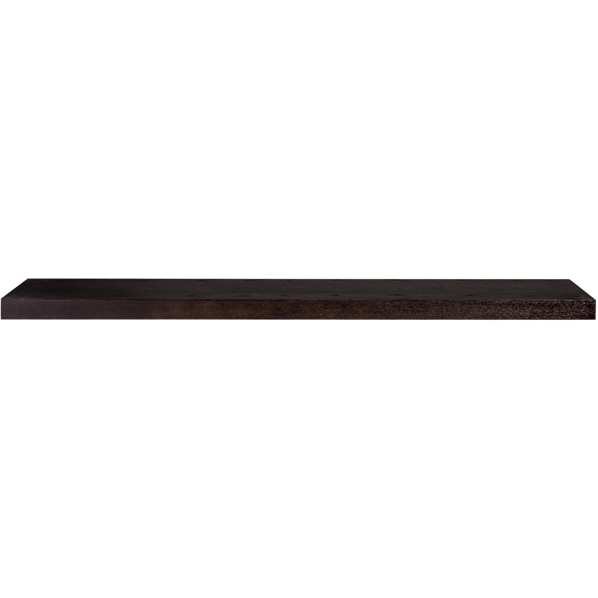 75"" Dark Espresso Brown Wooden Floating Shelf