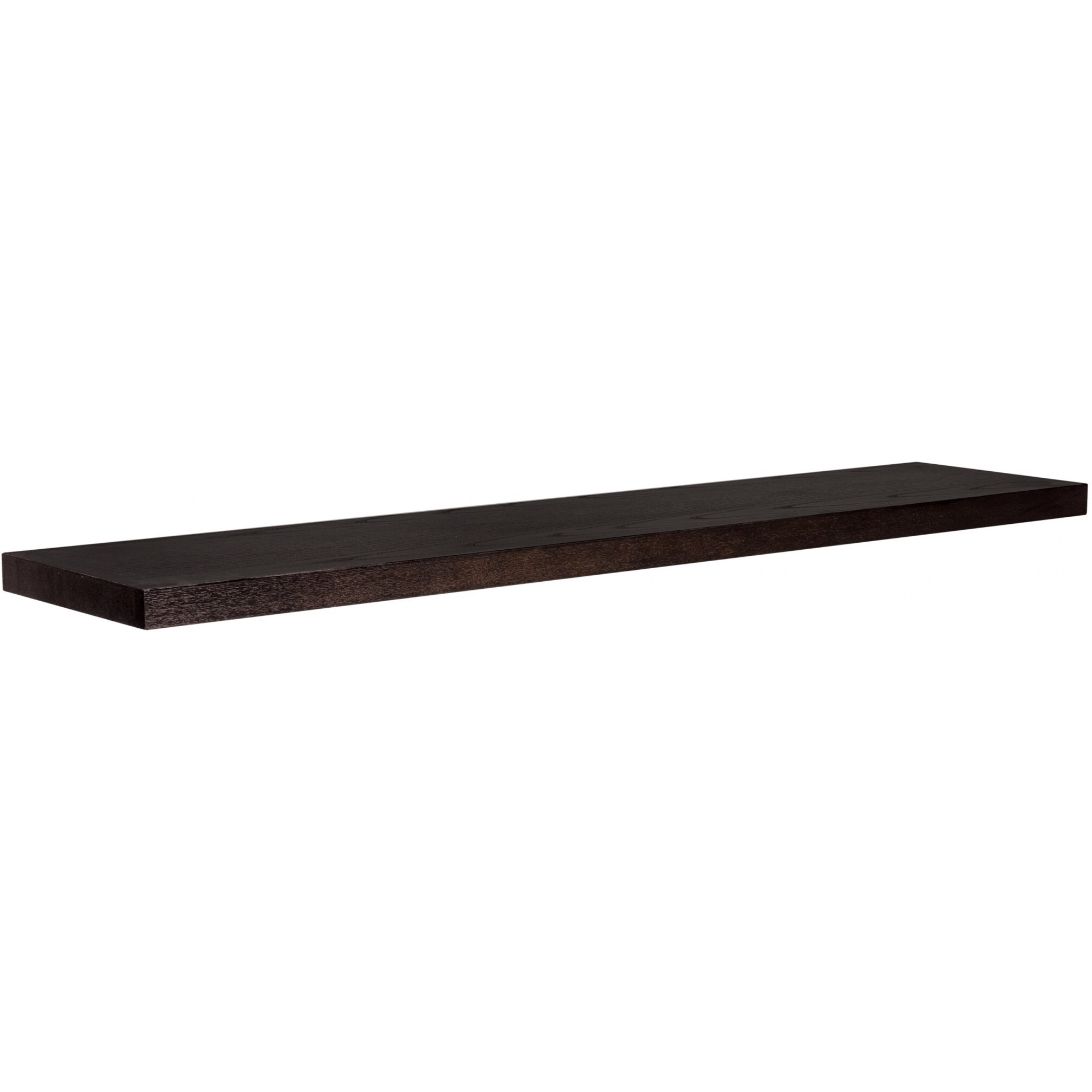 75"" Dark Espresso Brown Wooden Floating Shelf