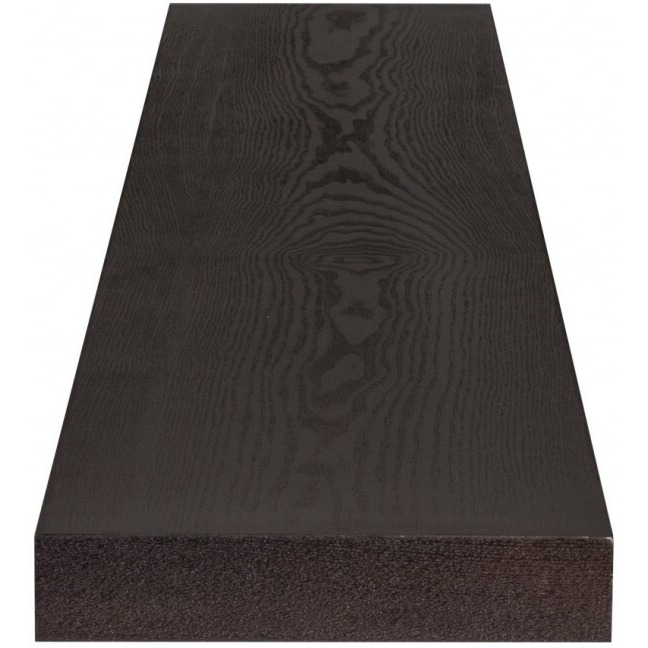 75"" Dark Espresso Brown Wooden Floating Shelf