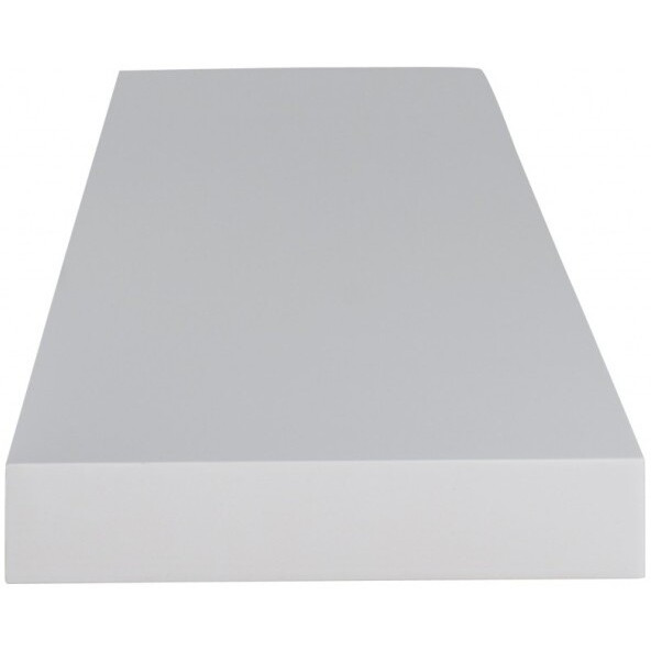 75"" White Wooden Floating Shelf