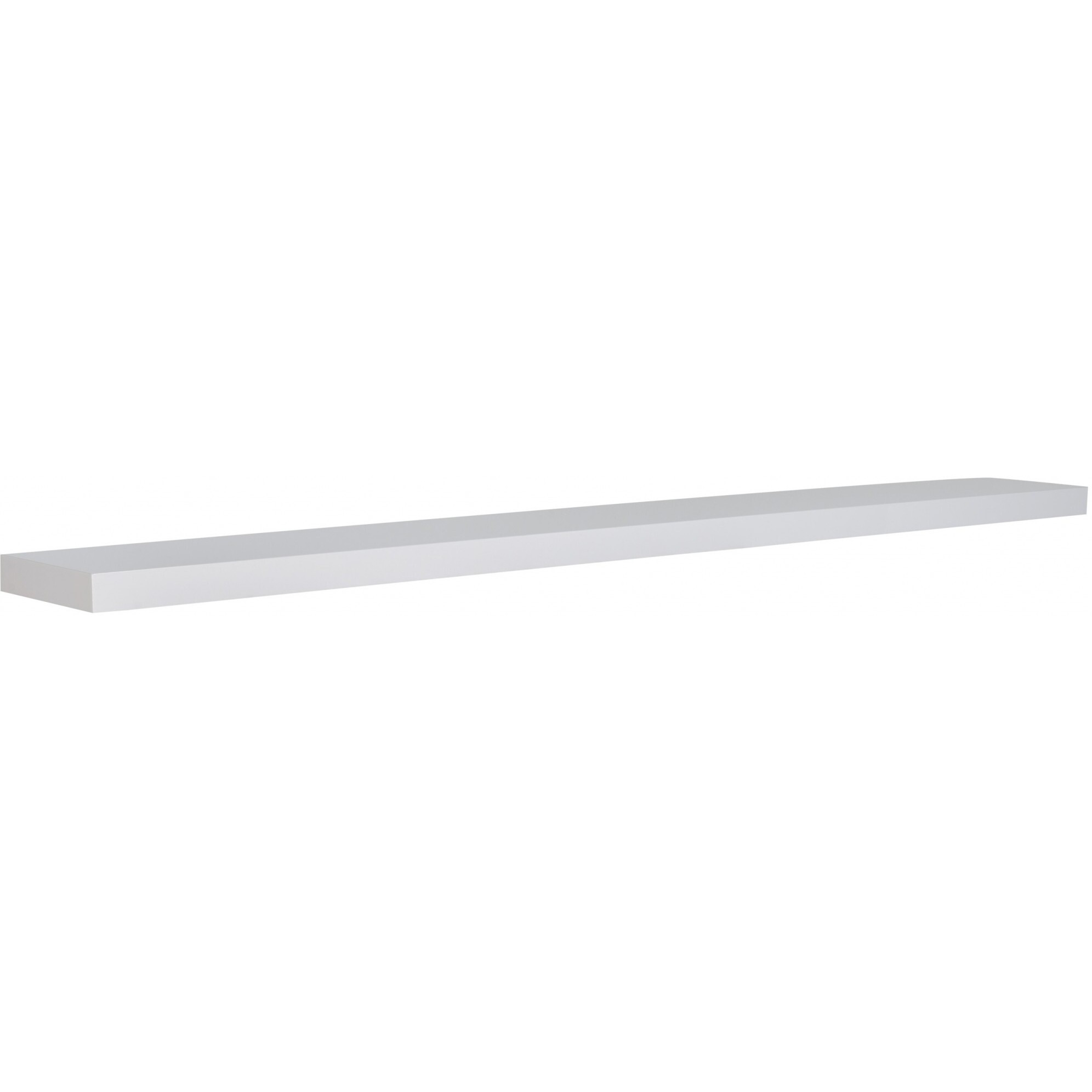 75"" White Wooden Floating Shelf