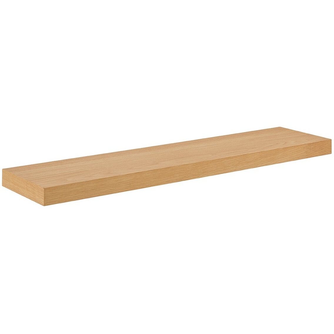 43"" Natural Light Brown Wooden Floating Shelf