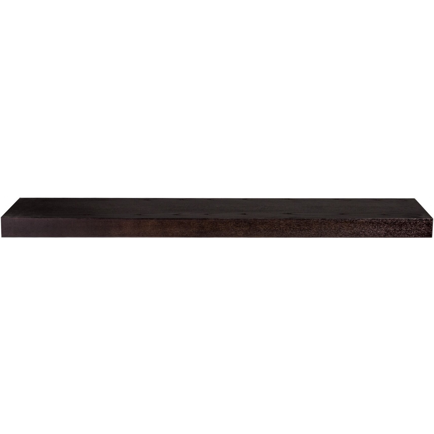 43"" Dark Espresso Brown Wooden Floating Shelf