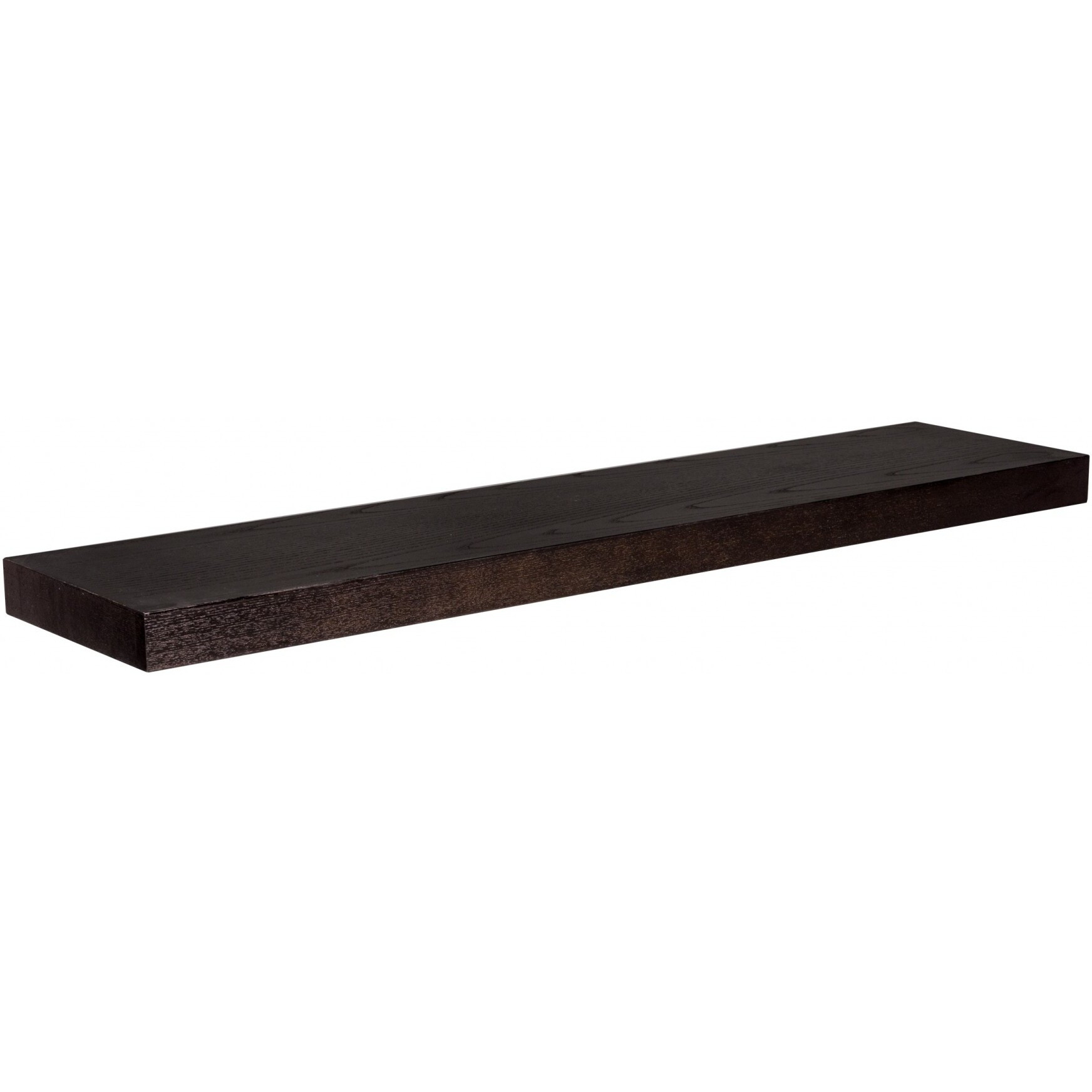 43"" Dark Espresso Brown Wooden Floating Shelf