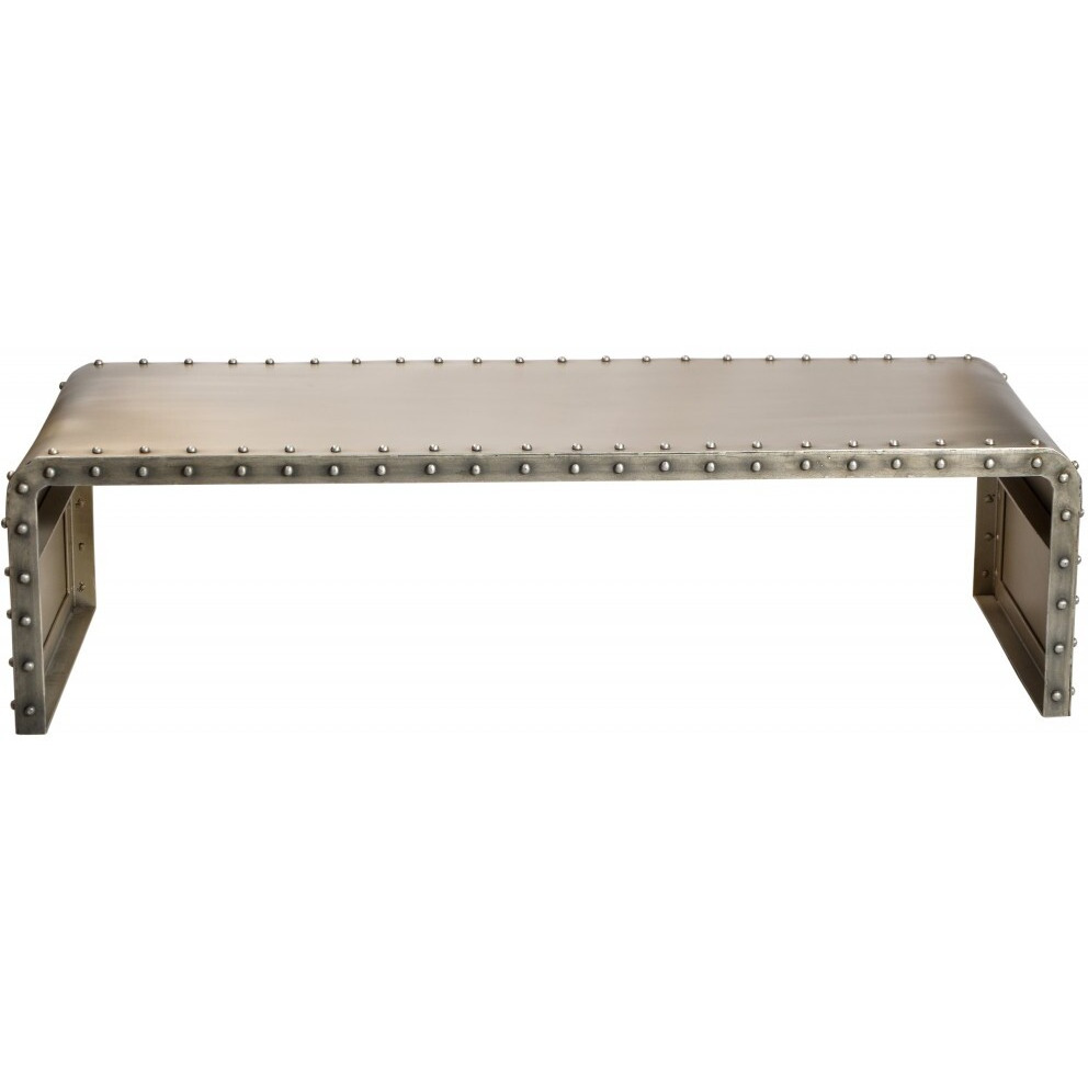 Bench Shaped Metal Coffee Table