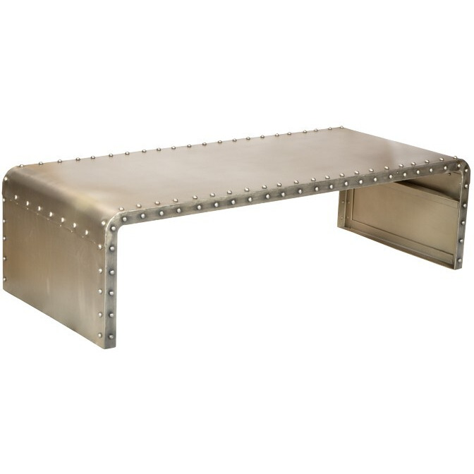Bench Shaped Metal Coffee Table