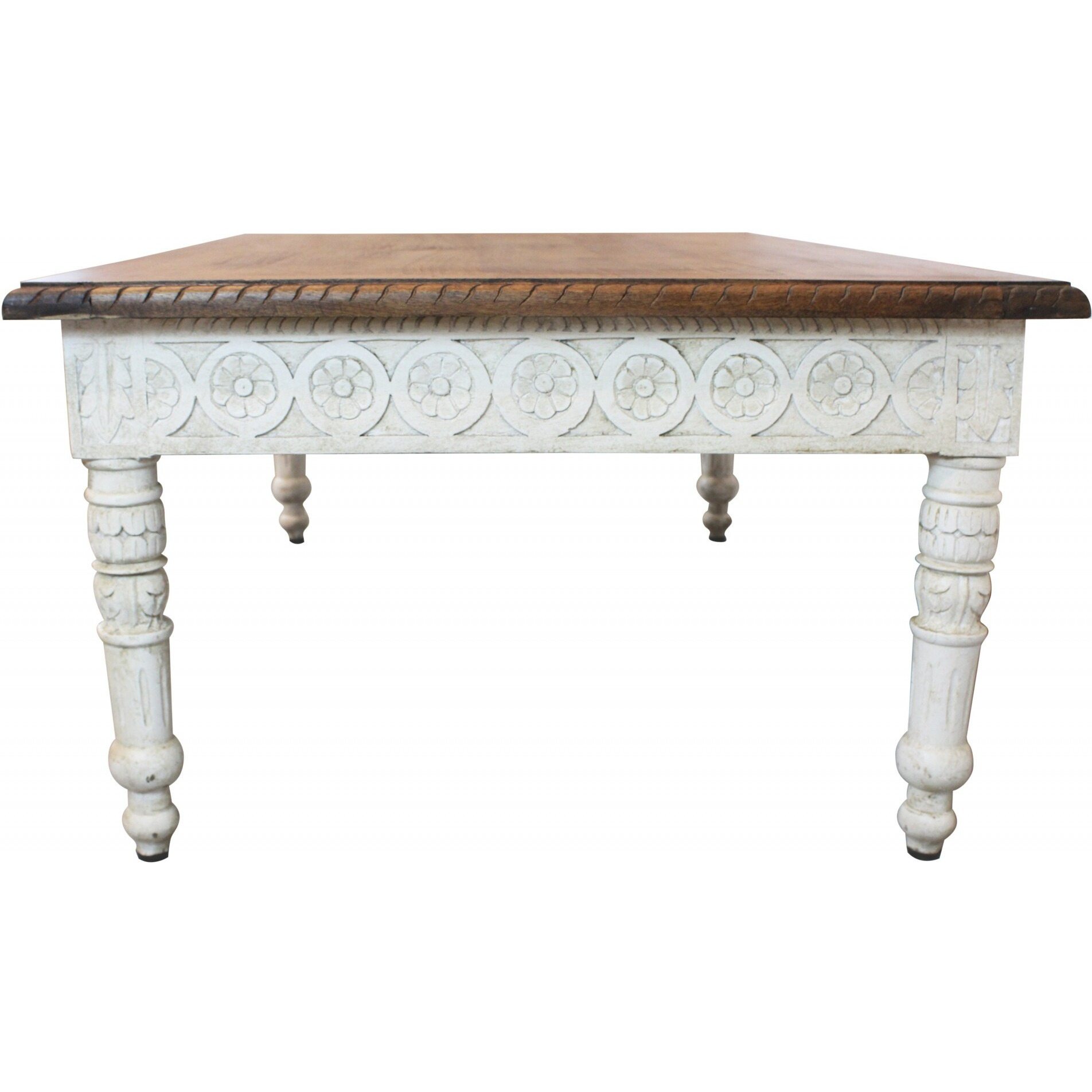 Brown And White Decorative Coffee Table