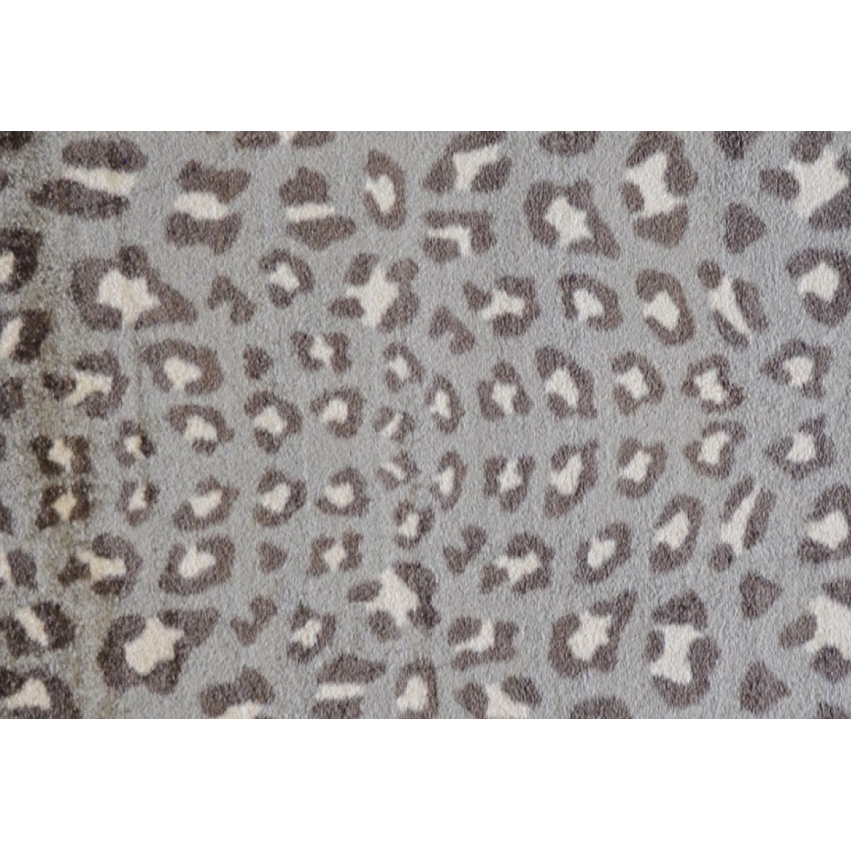 2' X 3' Gray And Brown Cheetah Washable Floor Mat