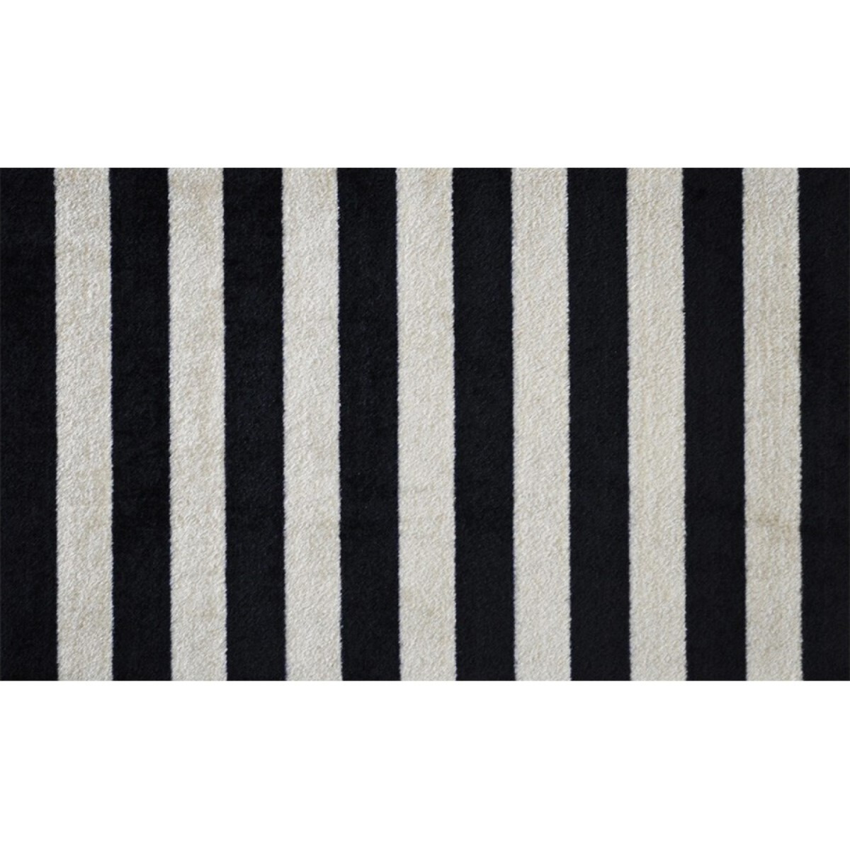 2' X 4' Black And Tan Wide Stripe Washable Floor Mat