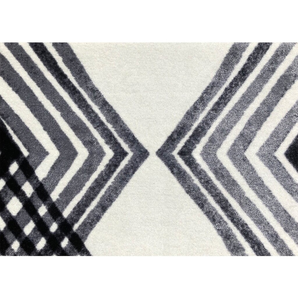2' X 3' Black And Gray Abstract Arrow Washable Floor Mat