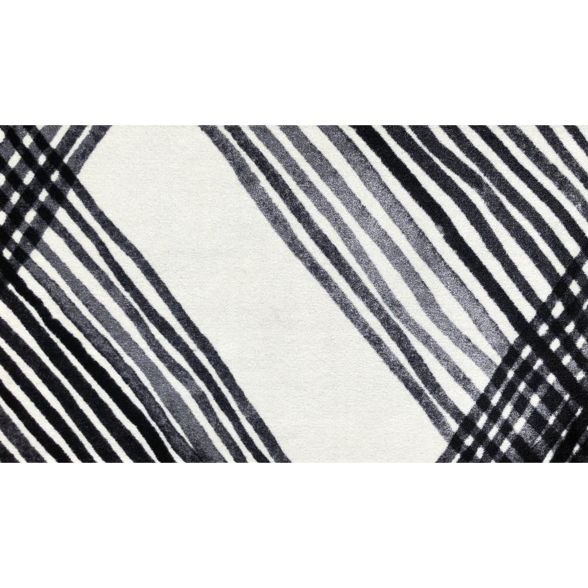 2' X 3' Black And Gray Abstract Arrow Washable Floor Mat