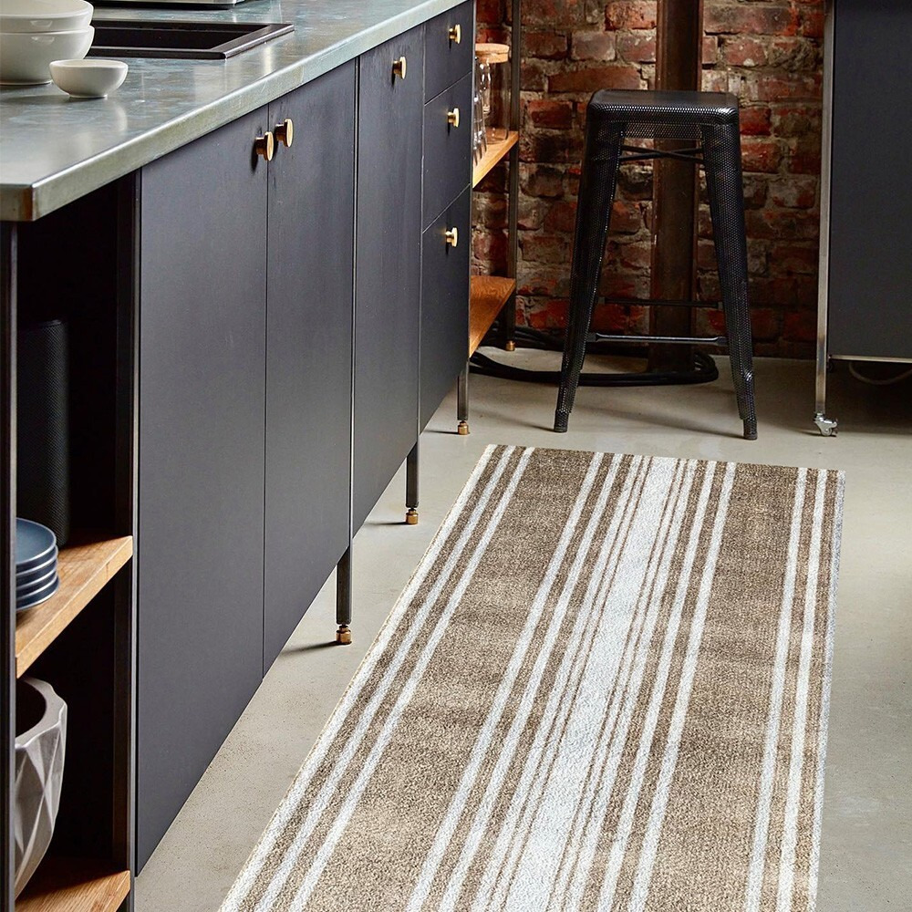2' X 6' Sandy Shores Regatta Stripe Washable Runner Rug