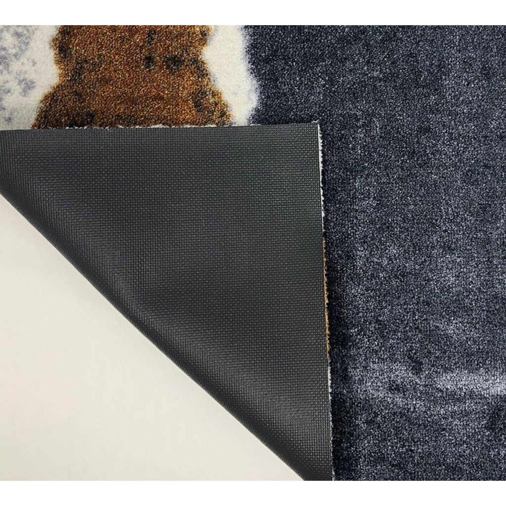 2' X 6' Gray And Brown Abstract Southwest Washable Runner Rug