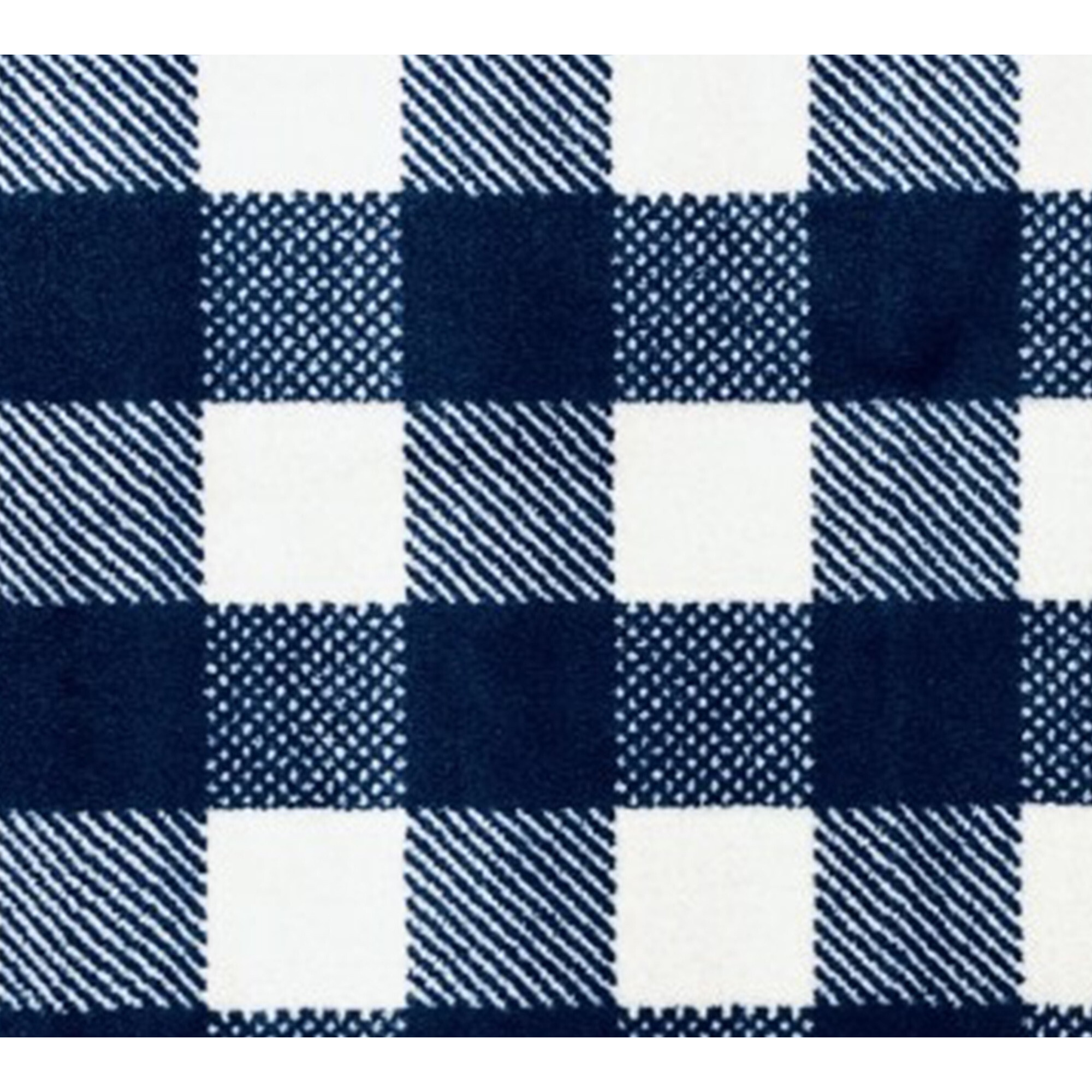 2' X 6' Navy And White Buffalo Plaid Washable Runner Rug