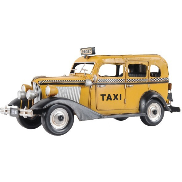 C1933 Vintage Checker Taxi Cab Model Sculpture