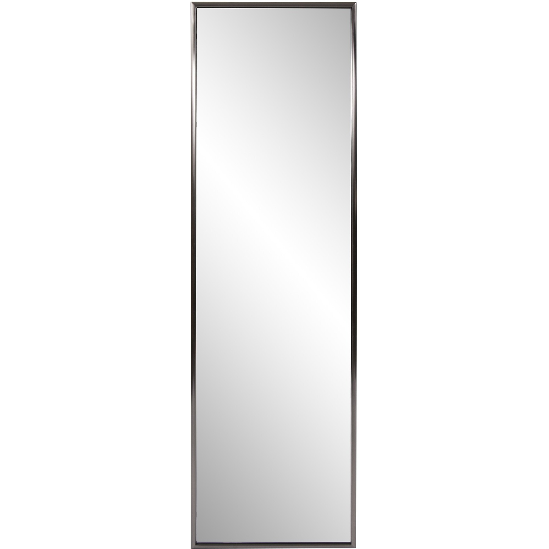 Brushed Titanium Rectangular Full Length Wall Mirror