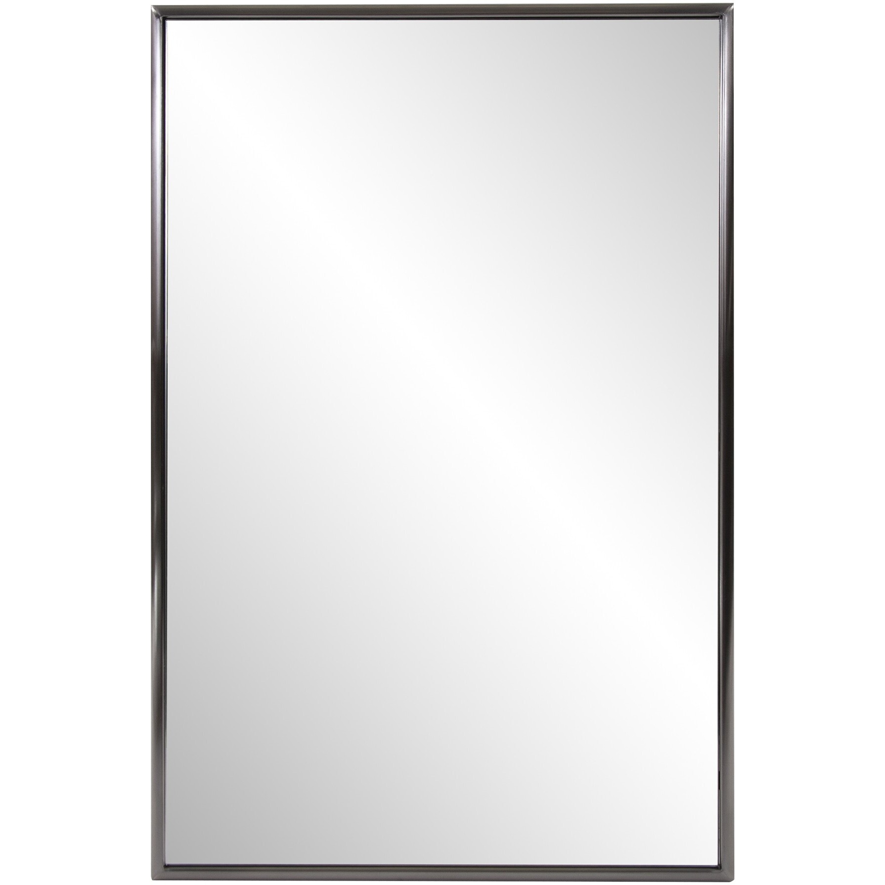 Brushed Titanium Rectangular Wall Mirror