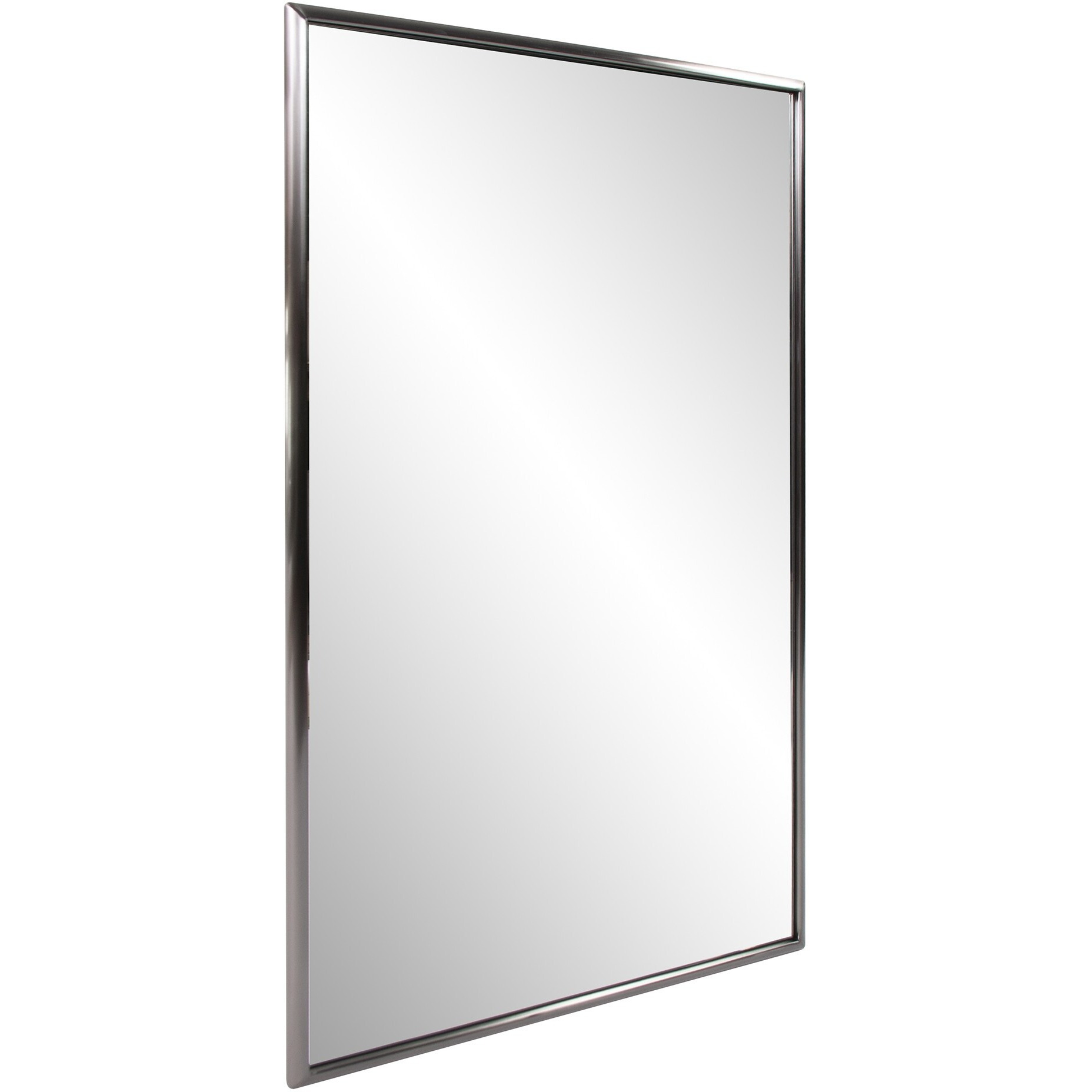 Brushed Titanium Rectangular Wall Mirror