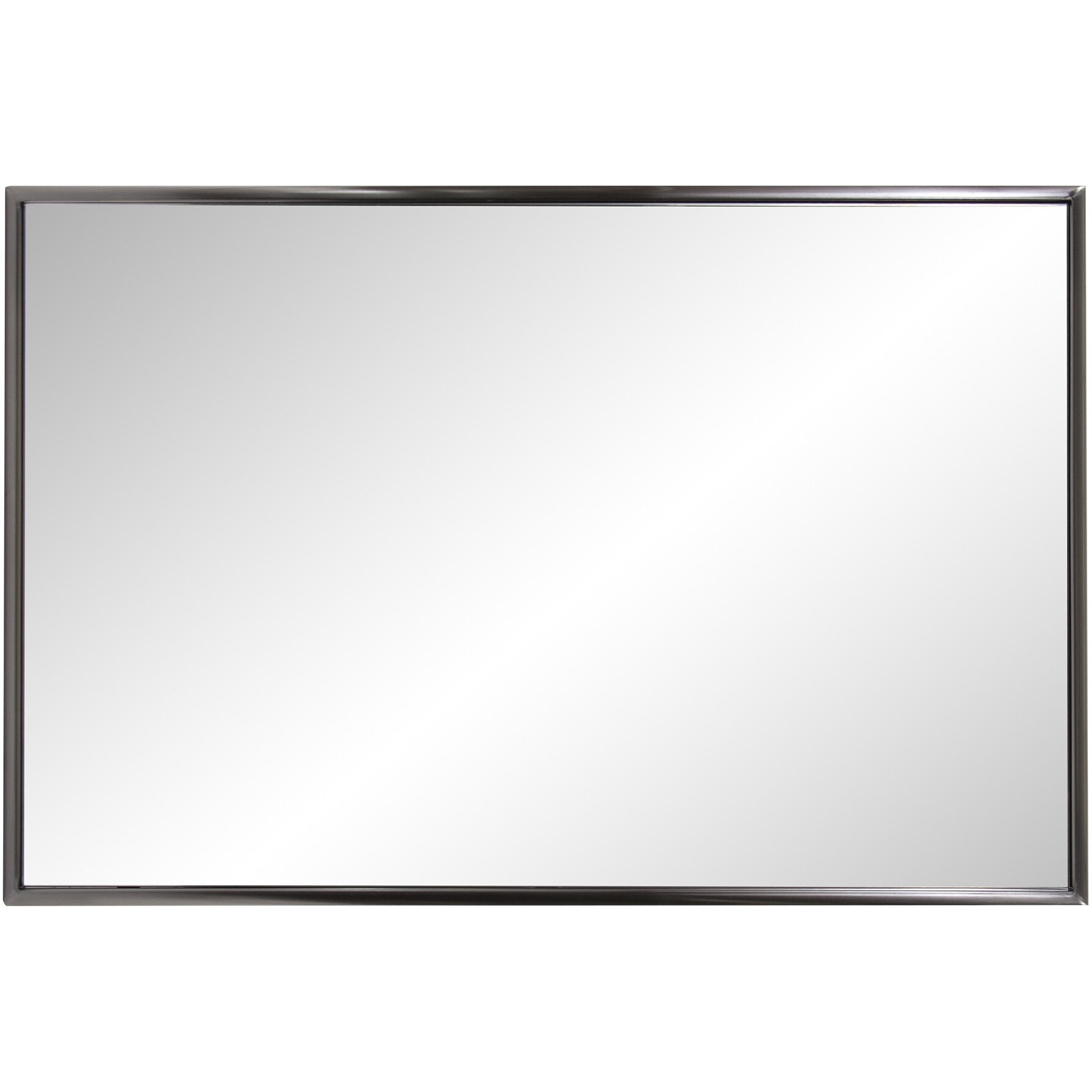 Brushed Titanium Rectangular Wall Mirror